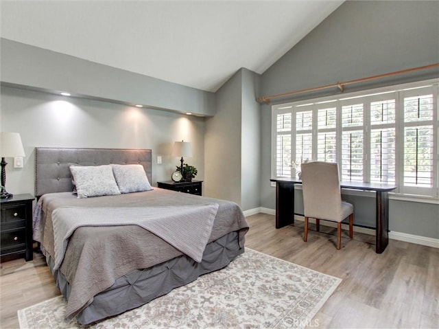 25547 Palermo Way, Yorba Linda, CA 92887 - bedroom with multiple windows, wood finished floors, and high vaulted ceiling