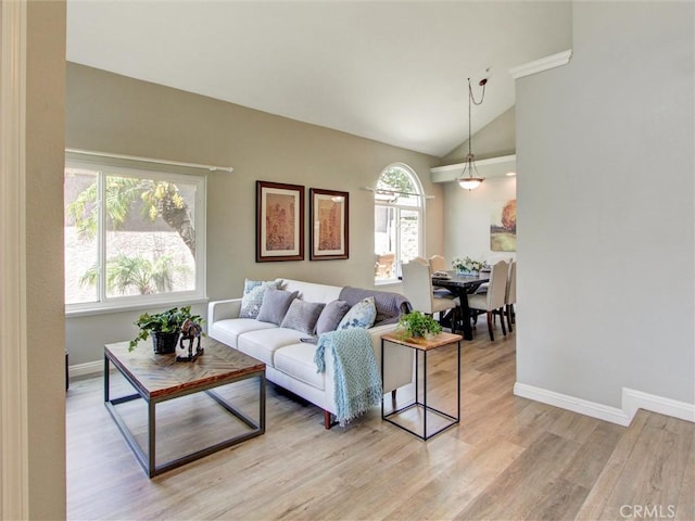 25547 Palermo Way, Yorba Linda, CA 92887 - living room featuring light wood finished floors and lofted ceiling