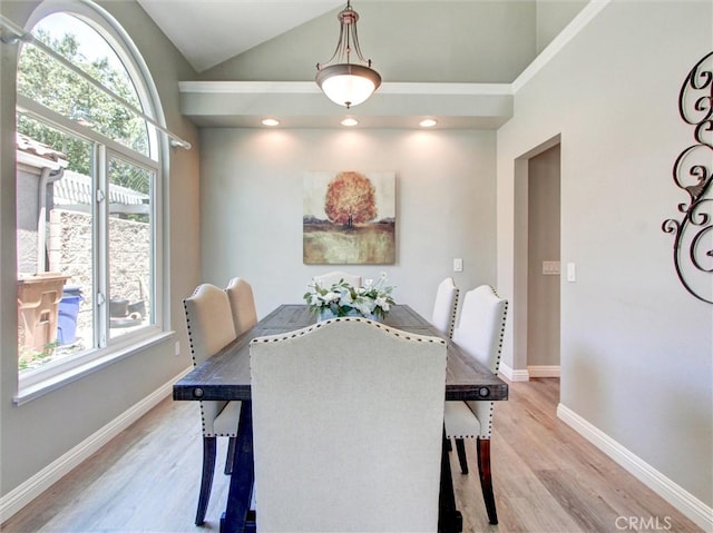 25547 Palermo Way, Yorba Linda, CA 92887 - dining area featuring plenty of natural light, light wood finished floors, and lofted ceiling