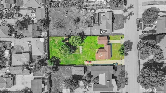 aerial view with a residential view