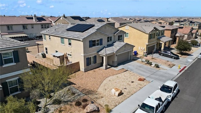 drone / aerial view with a residential view