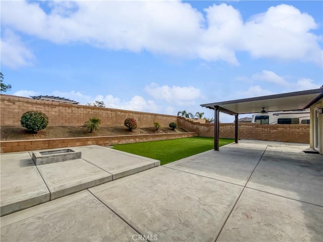 view of patio / terrace with a fenced backyard