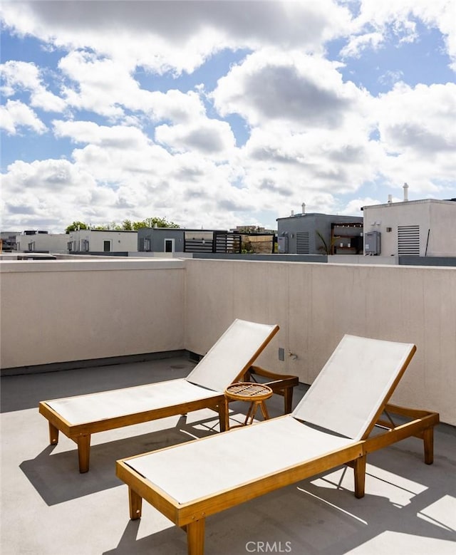 balcony with a patio area