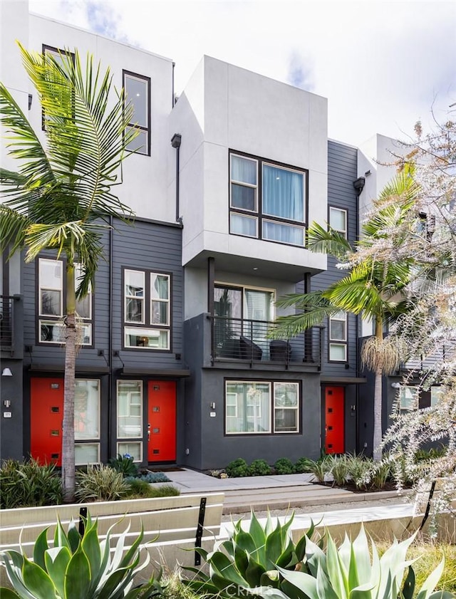 modern home with stucco siding