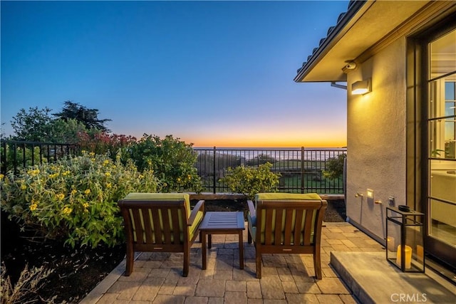 view of patio with a fenced backyard