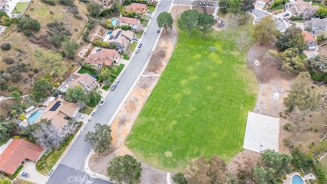 bird's eye view with a residential view