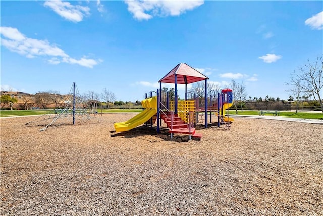 view of community jungle gym