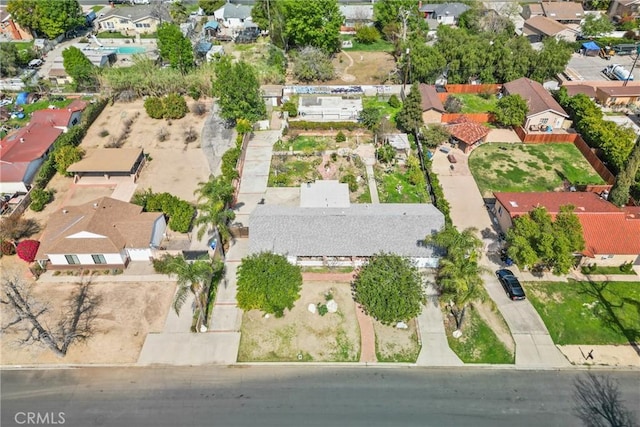 drone / aerial view with a residential view