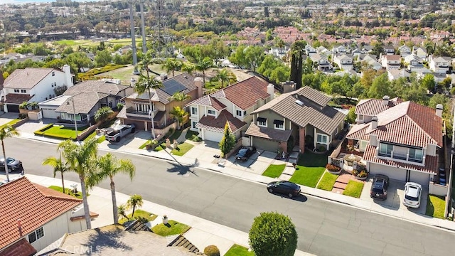 aerial view with a residential view