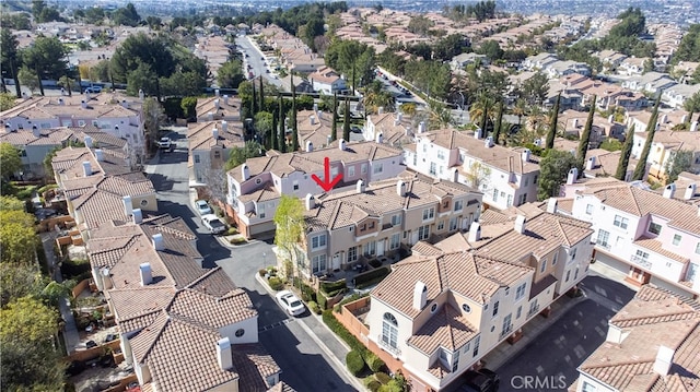 aerial view featuring a residential view