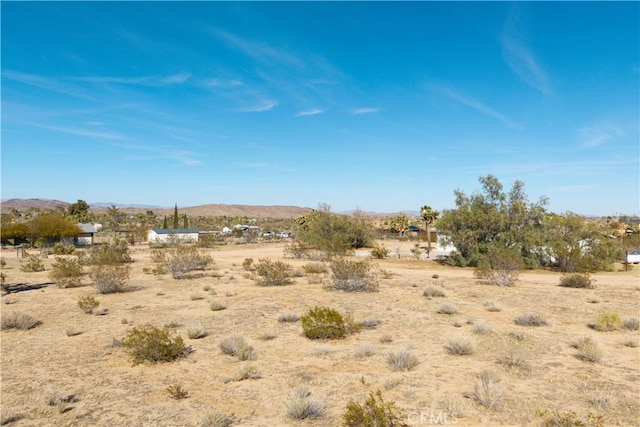 view of local wilderness with view of desert, a rural view, and a mountain view