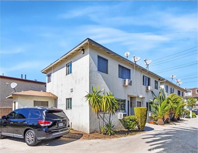 view of front of home with stucco siding