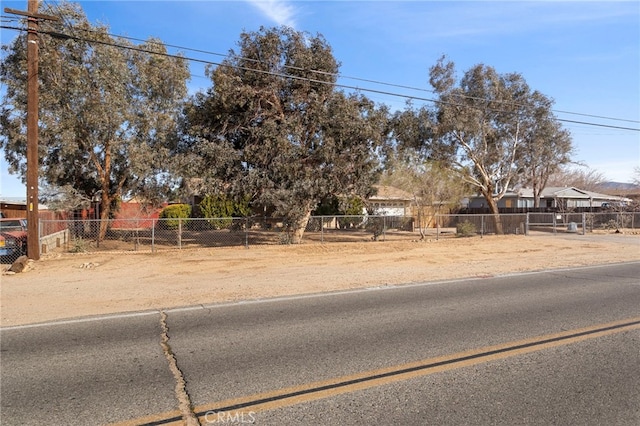 view of yard with a fenced front yard