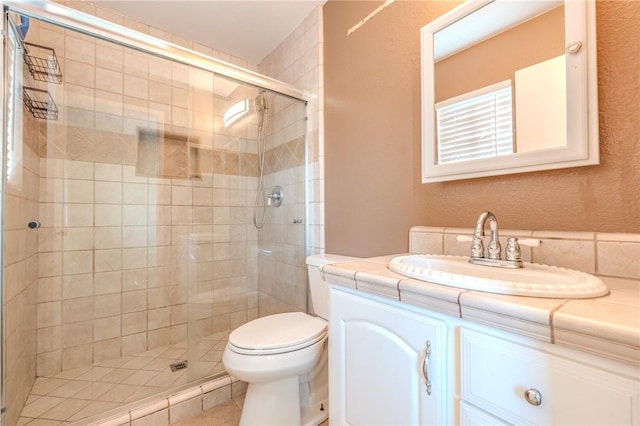 27666 Nugget Dr Unit 3, Canyon Country, CA 91387 - full bath featuring a stall shower, toilet, and vanity