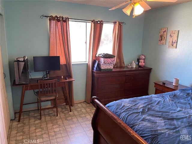 bedroom featuring tile patterned floors