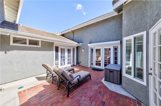 view of patio / terrace featuring french doors