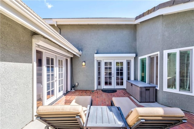 view of patio with french doors