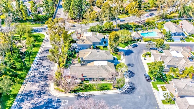 drone / aerial view with a residential view