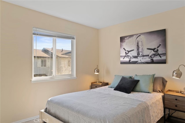 bedroom with baseboards