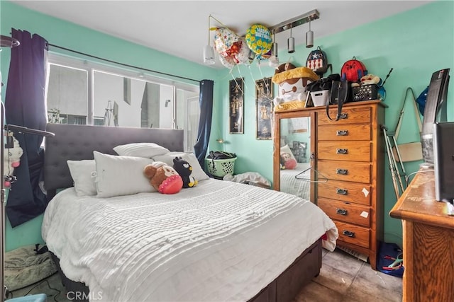 view of tiled bedroom