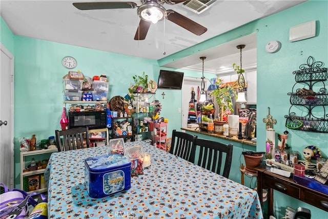 dining area with visible vents