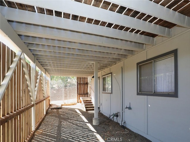 view of patio with fence