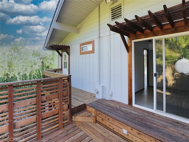 view of wooden deck