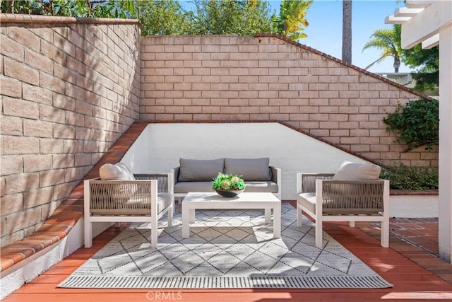 view of patio / terrace with an outdoor hangout area