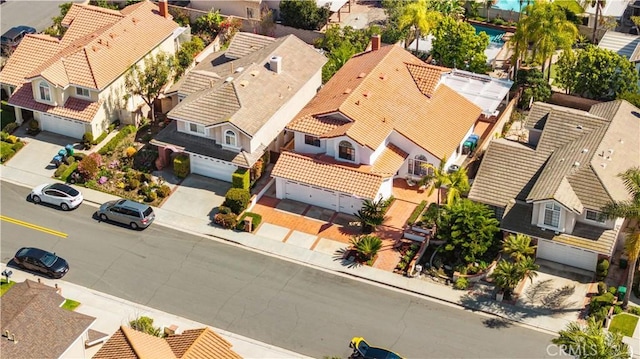 bird's eye view with a residential view