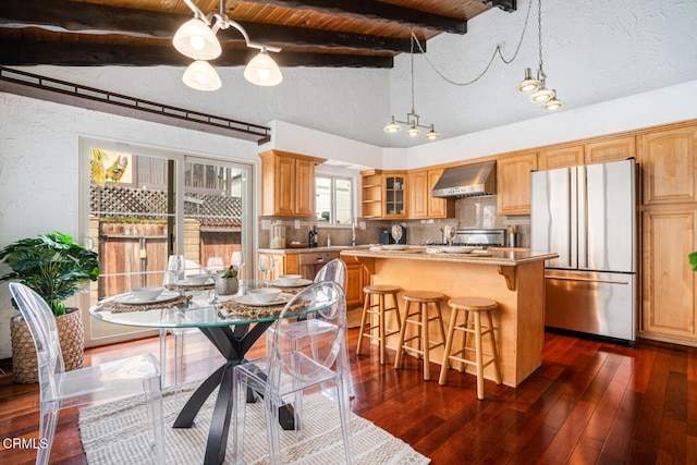 5451 Reef Way, Oxnard, CA 93035 - dining area with dark wood-style flooring and a chandelier