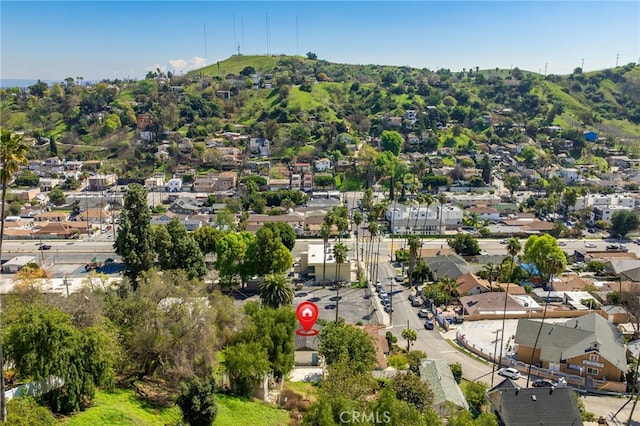 drone / aerial view featuring a residential view