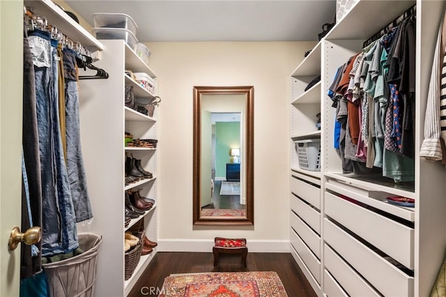 2032 E Bermuda St Unit 102, Long Beach, CA 90814 - walk in closet with dark wood finished floors