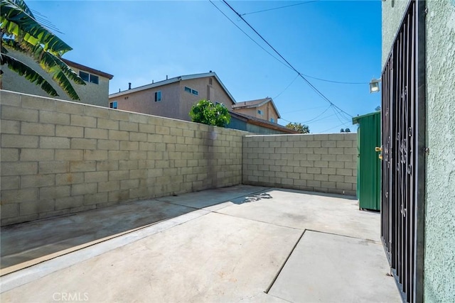 view of patio featuring a fenced backyard