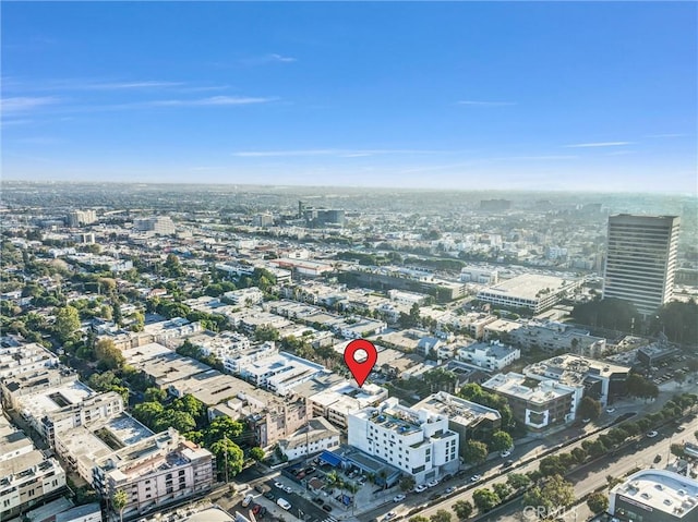 birds eye view of property featuring a view of city