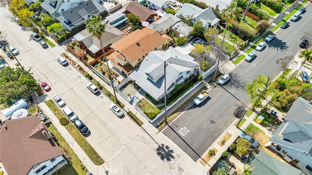 drone / aerial view with a residential view