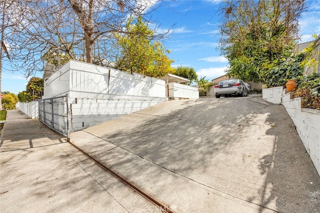 exterior space with fence