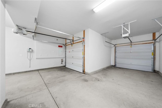 garage featuring a garage door opener