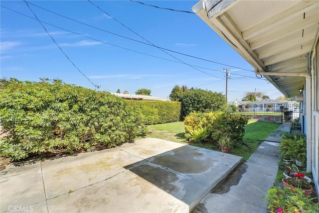 view of patio with fence