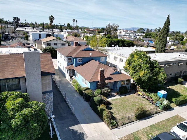 drone / aerial view with a residential view