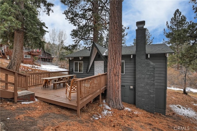 view of wooden deck