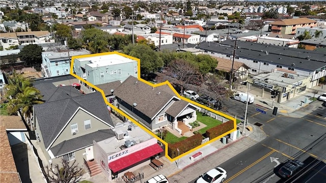 aerial view featuring a residential view