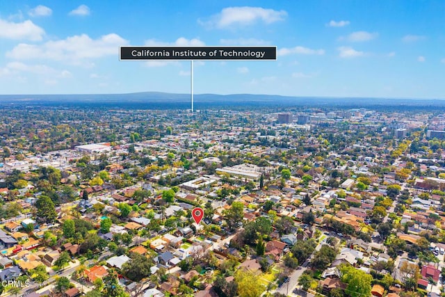 aerial view with a residential view