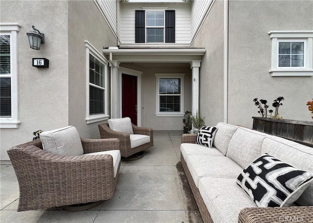 view of patio featuring outdoor lounge area