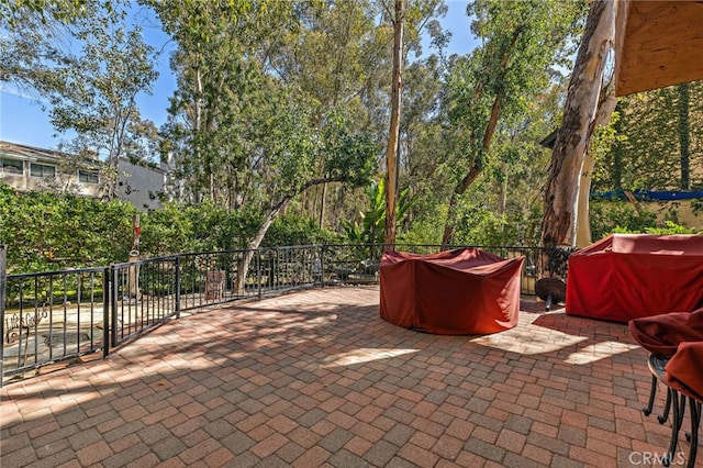 view of patio with grilling area