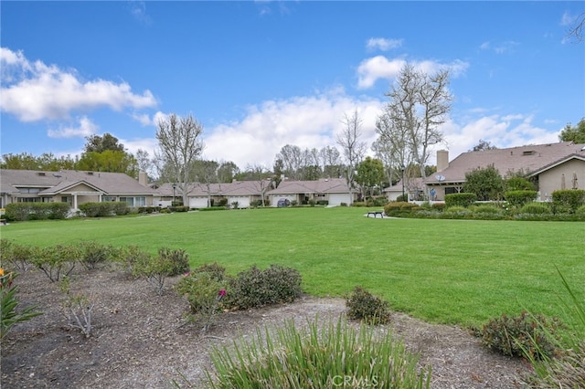 view of yard featuring a residential view