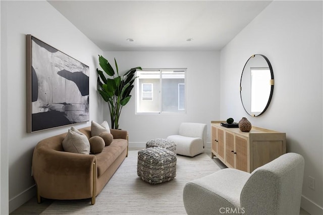 sitting room with baseboards