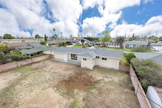 aerial view featuring a residential view