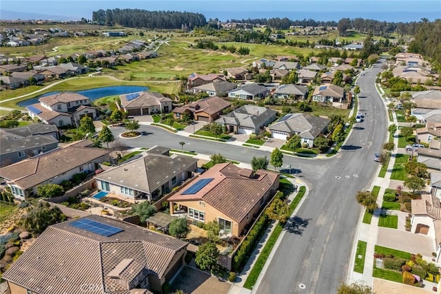 bird's eye view with a residential view and view of golf course