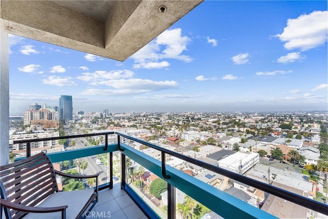 balcony with a city view