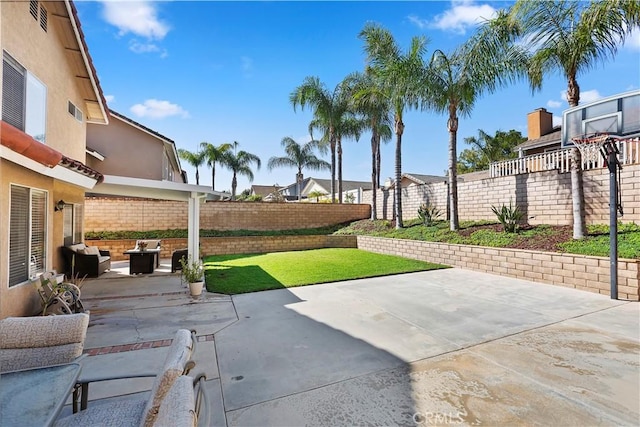 view of patio / terrace featuring a fenced backyard